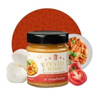 Pesto rosso cu roșii și brânză Myzithra