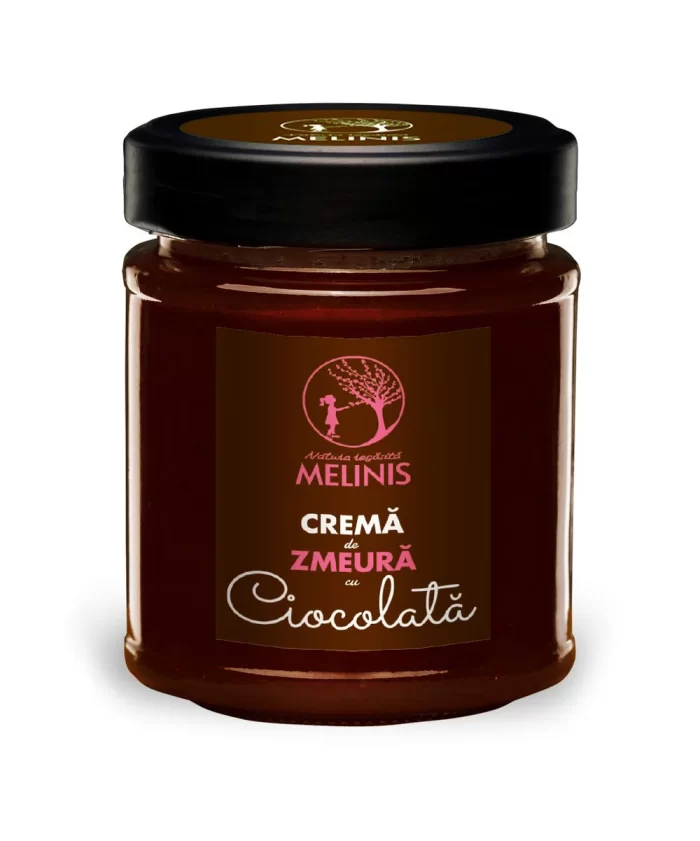 MelinisCremadeZmeuracuciocolata250g Melinis Zmeură cu Ciocolată 100% cacao, 250g